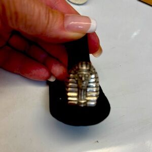 Silver Pharaoh Ring, sterling size 13